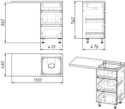 Stella Polare Тумба с раковиной Корделия 110 R под стиральную машину белая – фотография-7
